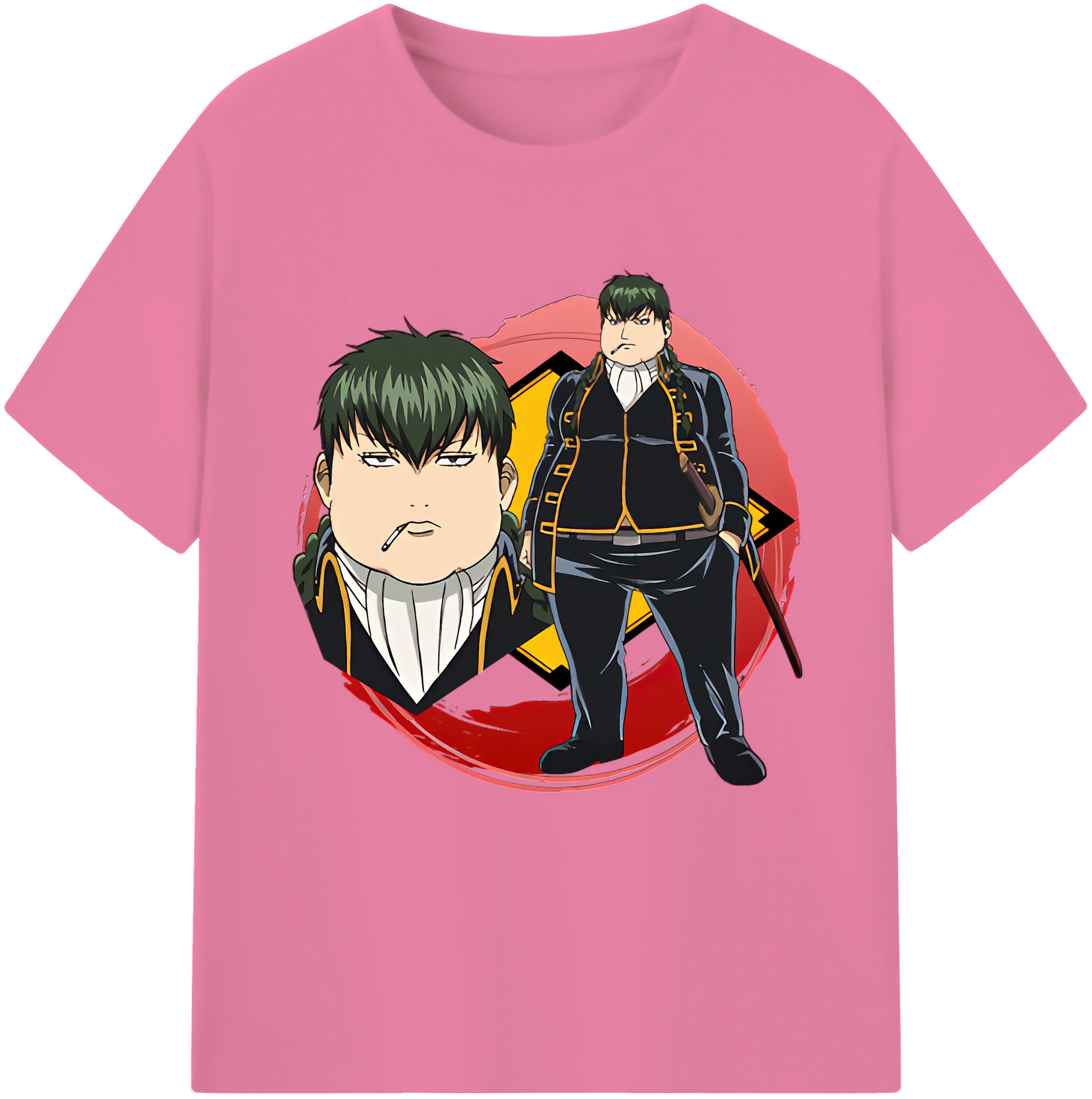 （画像用） ぎんたま 坂田銀時（さかたぎんとき） 神楽 志村新八（しむら しんぱち） GINTAMA Sakata Gintoki Kagura Shimura Shinpachi 綿100％半袖Tシャツ（フロントプリント）